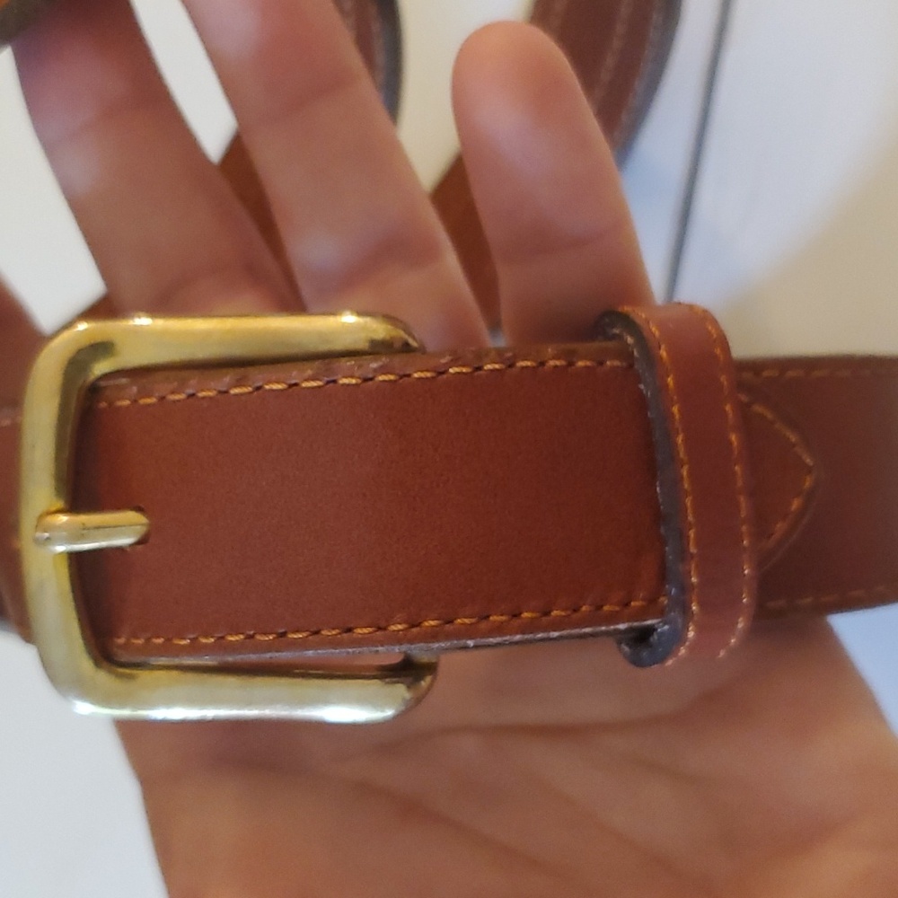 New with tags Vintage genuine Leather Mens brown belt in different sizes - Picture 2 of 7